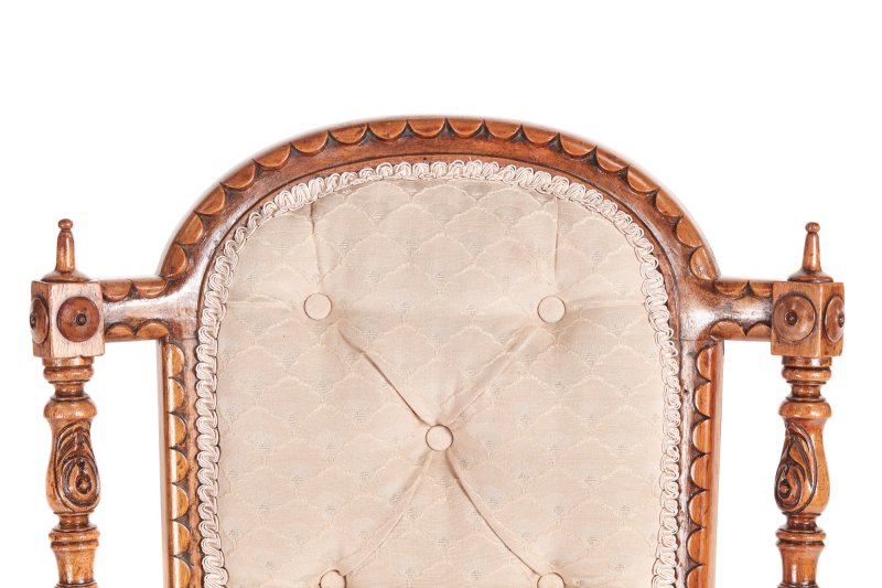 Victorian Carved Walnut Ladies Chair - Image 12